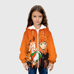 Куртка с капюшоном детская ВОЛЕЙБОЛ!! HAIKYUU!!, цвет: 3D-белый — фото 2