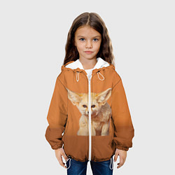 Куртка с капюшоном детская Забавный лисенок, цвет: 3D-белый — фото 2
