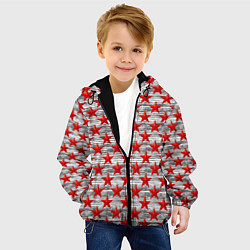 Куртка с капюшоном детская День защитника Отечества, цвет: 3D-черный — фото 2