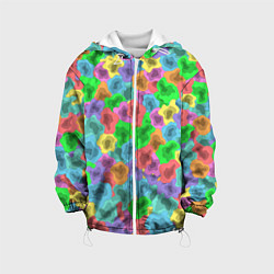 Куртка с капюшоном детская NEON ABSTRACTION, цвет: 3D-белый