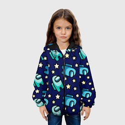 Куртка с капюшоном детская Among Us Звёзды, цвет: 3D-черный — фото 2