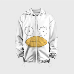 Куртка с капюшоном детская Gintama Гинтама, цвет: 3D-белый
