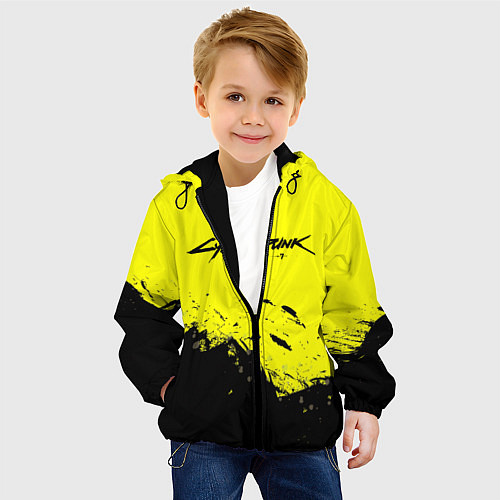 Детская куртка CYBERPUNK 2077 / 3D-Черный – фото 4