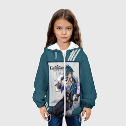 Куртка с капюшоном детская Кэйа - Genshin Impact, цвет: 3D-белый — фото 2