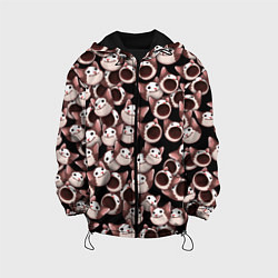 Куртка с капюшоном детская Popping cats, цвет: 3D-черный