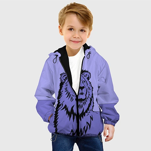 Детская куртка Царь зверей / 3D-Черный – фото 4