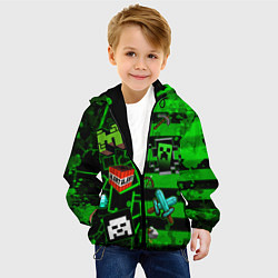 Куртка с капюшоном детская Minecraft Майнкрафт, цвет: 3D-черный — фото 2