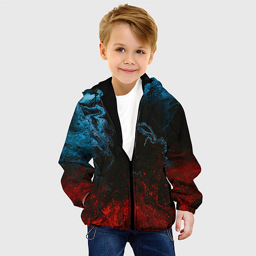 Детская куртка Огонь И Вода / 3D-Черный – фото 4
