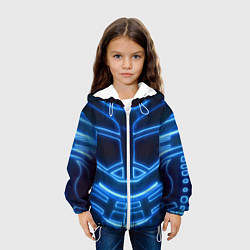 Куртка с капюшоном детская Неоновая броня Neon Armor, цвет: 3D-белый — фото 2
