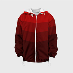 Куртка с капюшоном детская Красный Градиент, цвет: 3D-белый
