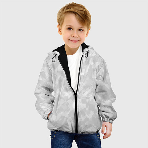 Детская куртка СНЕЖНЫЙ КАМУФЛЯЖ / 3D-Черный – фото 4