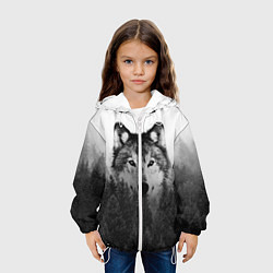 Куртка с капюшоном детская Волк, цвет: 3D-белый — фото 2