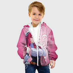 Куртка с капюшоном детская GENSHIN IMPACT, РОЗАРИЯ, цвет: 3D-белый — фото 2