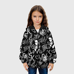 Куртка с капюшоном детская Егор Крид LogoBombing, цвет: 3D-черный — фото 2