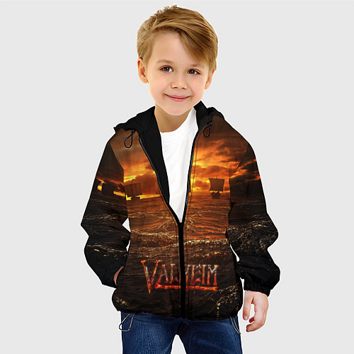 Детская куртка Valheim Корабли / 3D-Черный – фото 4