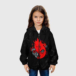 Куртка с капюшоном детская CYBERPUNK 2077 КОТ КИАНУ РИВЗ, цвет: 3D-черный — фото 2
