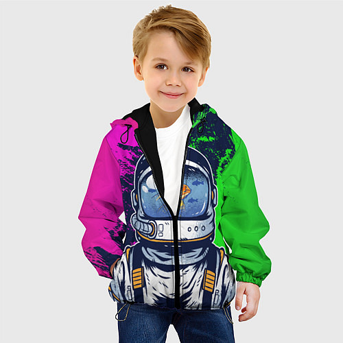 Детская куртка Астронавт аквариум в краске / 3D-Черный – фото 4