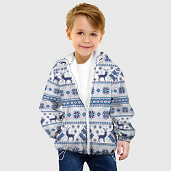Куртка с капюшоном детская Русские народные узоры, цвет: 3D-белый — фото 2