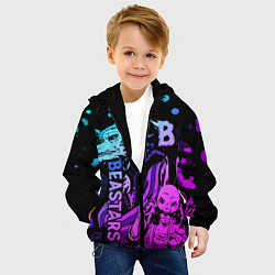 Куртка с капюшоном детская BEASTARS, Легоши и Хару, цвет: 3D-черный — фото 2