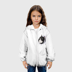 Куртка с капюшоном детская КОТ В СЕРДЦЕ, цвет: 3D-белый — фото 2
