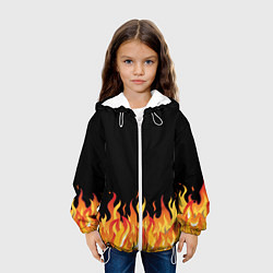 Куртка с капюшоном детская ОГОНЬ И НИЧЕГО ЛИШНЕГО, цвет: 3D-белый — фото 2