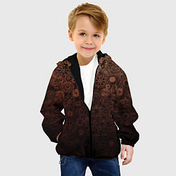 Куртка с капюшоном детская Шестеренки, цвет: 3D-черный — фото 2