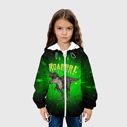 Куртка с капюшоном детская Roarrr! Динозавр T-rex, цвет: 3D-белый — фото 2