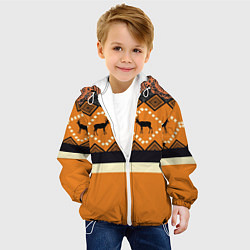 Куртка с капюшоном детская Африканский Мотив, цвет: 3D-белый — фото 2