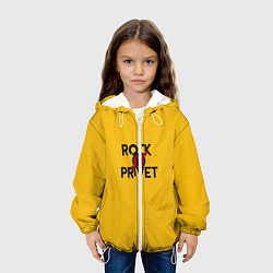 Куртка с капюшоном детская Rock privet, цвет: 3D-белый — фото 2