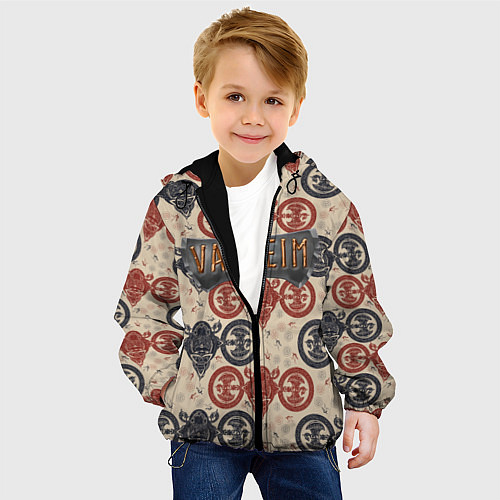 Детская куртка Valheim символы викингов / 3D-Черный – фото 4