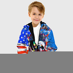 Куртка с капюшоном детская Daft Punk american dream, цвет: 3D-черный — фото 2