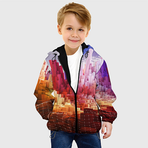 Детская куртка Симуляция города / 3D-Черный – фото 4