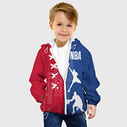 Куртка с капюшоном детская NBA, цвет: 3D-белый — фото 2