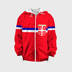 Куртка с капюшоном детская Сборная Сербии, цвет: 3D-белый