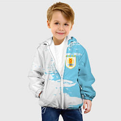 Куртка с капюшоном детская Сборная Уругвая, цвет: 3D-белый — фото 2