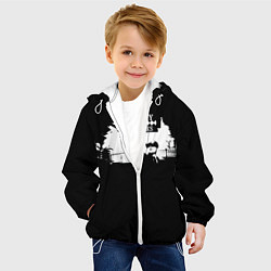 Куртка с капюшоном детская Peaky BlindersОстрые Козырьки, цвет: 3D-белый — фото 2