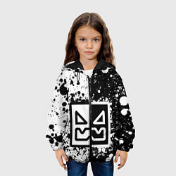 Куртка с капюшоном детская Geometry Dash: Black, цвет: 3D-черный — фото 2
