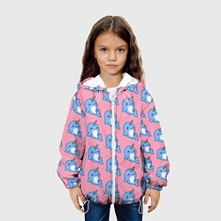 Куртка с капюшоном детская Дельфинчики Единорожки, цвет: 3D-белый — фото 2