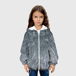 Куртка с капюшоном детская Negative Waves, цвет: 3D-белый — фото 2