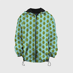 Куртка с капюшоном детская Авокадики, цвет: 3D-черный