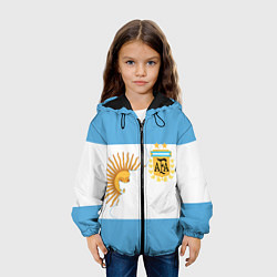 Куртка с капюшоном детская Сборная Аргентины, цвет: 3D-черный — фото 2