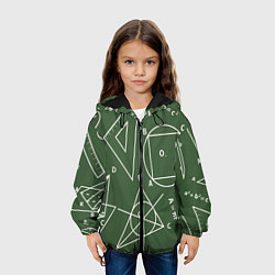 Куртка с капюшоном детская Геометрия теоремы и признаки, цвет: 3D-черный — фото 2