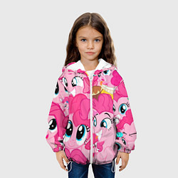 Куртка с капюшоном детская Pinkie Pie pattern, цвет: 3D-белый — фото 2