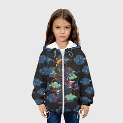Куртка с капюшоном детская Ниндзя, цвет: 3D-белый — фото 2