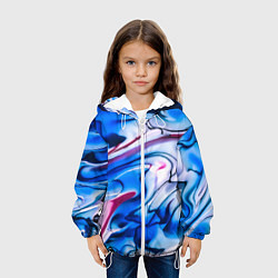 Куртка с капюшоном детская ТАЙ ДАЙ ОКЕАН ЧЕРНИЛ, цвет: 3D-белый — фото 2