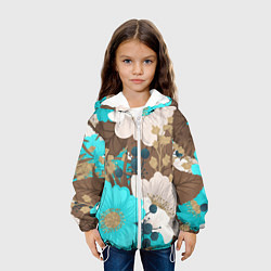 Куртка с капюшоном детская Красивые цвеТы, цвет: 3D-белый — фото 2