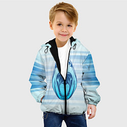 Куртка с капюшоном детская Акула, цвет: 3D-черный — фото 2