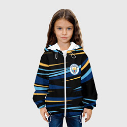 Куртка с капюшоном детская МАНЧЕСТЕР СИТИ MANCHESTER, цвет: 3D-белый — фото 2