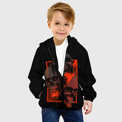 Куртка с капюшоном детская Skulls Черепа, цвет: 3D-черный — фото 2