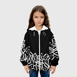 Куртка с капюшоном детская КАЛЛИГРАФИЯ CALLIGRAPHY, цвет: 3D-белый — фото 2